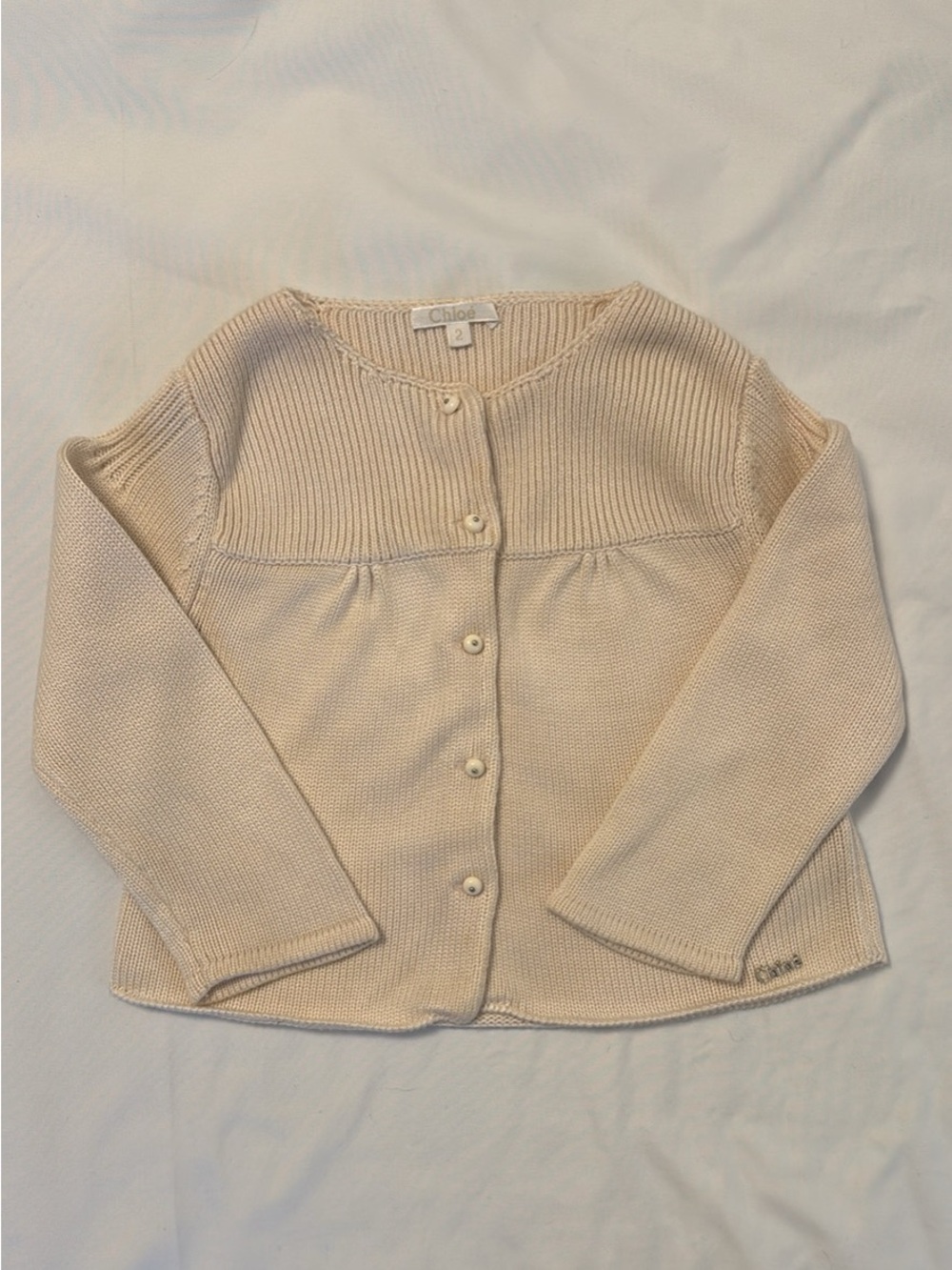 Chloe Cream Lightweight Button-Front Cardigan